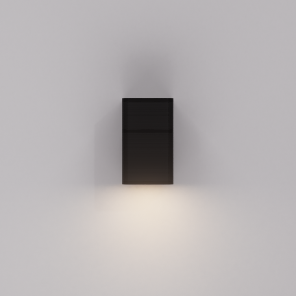 TOWER-1-BL - Square Up or Down Wall Light