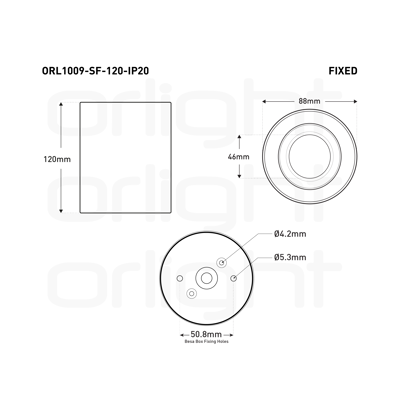 ORL1009-SF-120-BL-9005 - Fixed Surface Mounted Magnetic Downlight