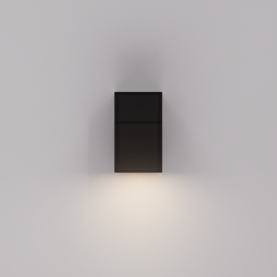 TOWER-1-BL - Square Down Facing Wall Light, Black