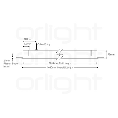 ORLINE-RC-BL-3K-1080-DALI - Recessed Linear Fixture