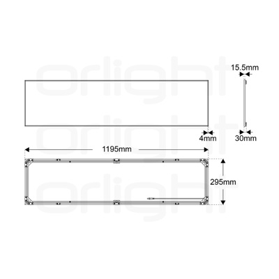 ORLLED-SL-1230-28W-4K-9016 - Thin Trim UGR LED Panel - 1200x300