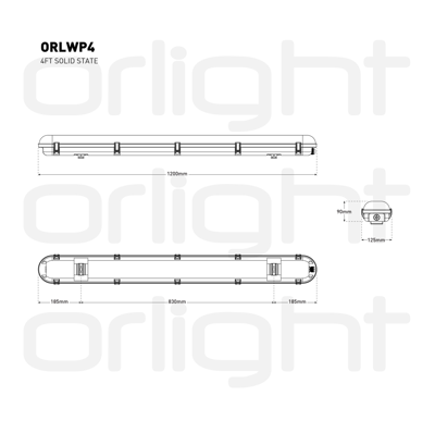 ORLWP4-2-33W-LED - High Powered Solid State 4ft LED Weather Pack